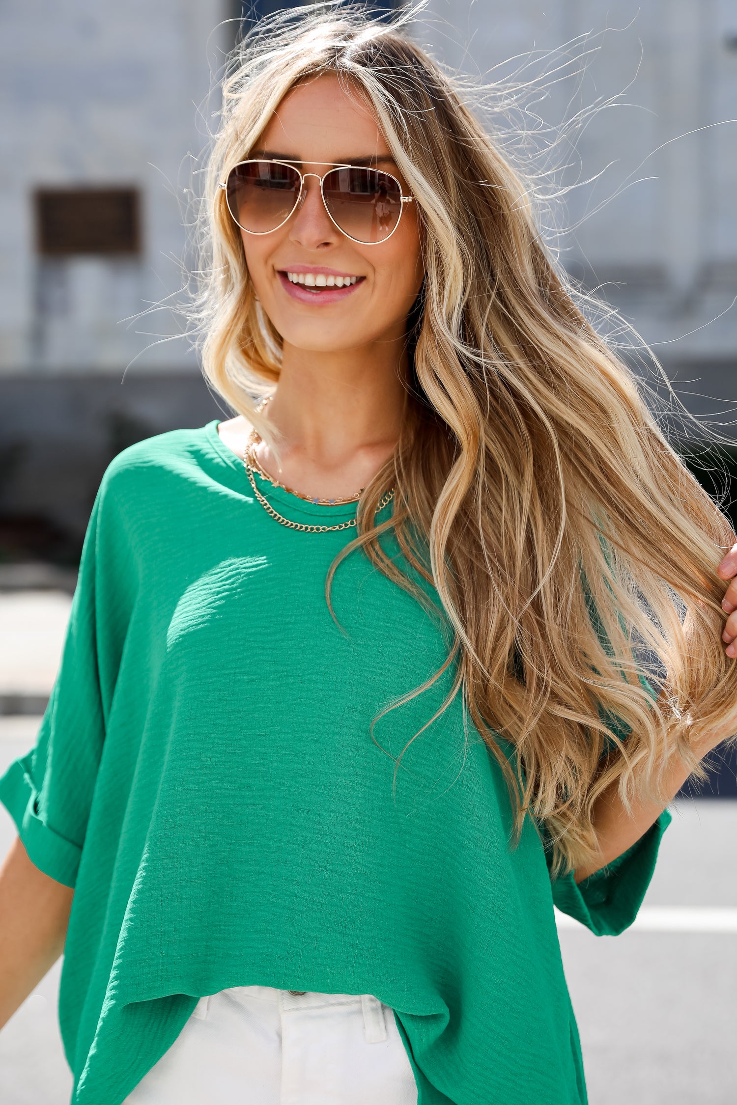 green Blouse