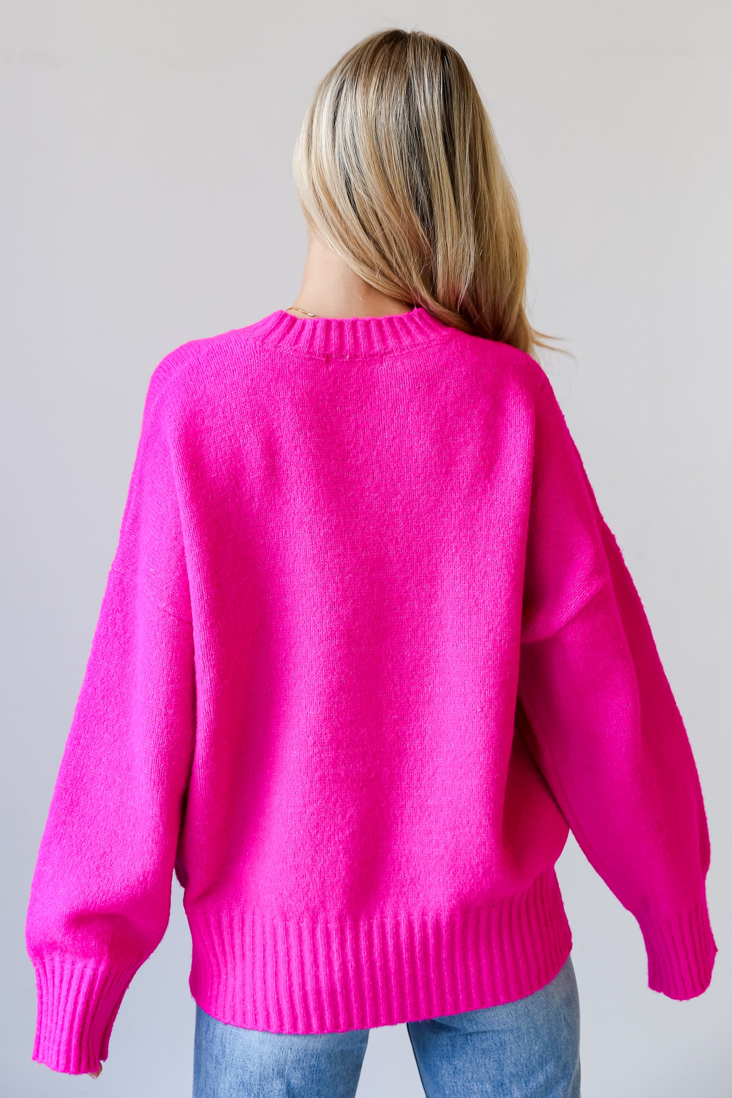 hot pink Oversized Sweater