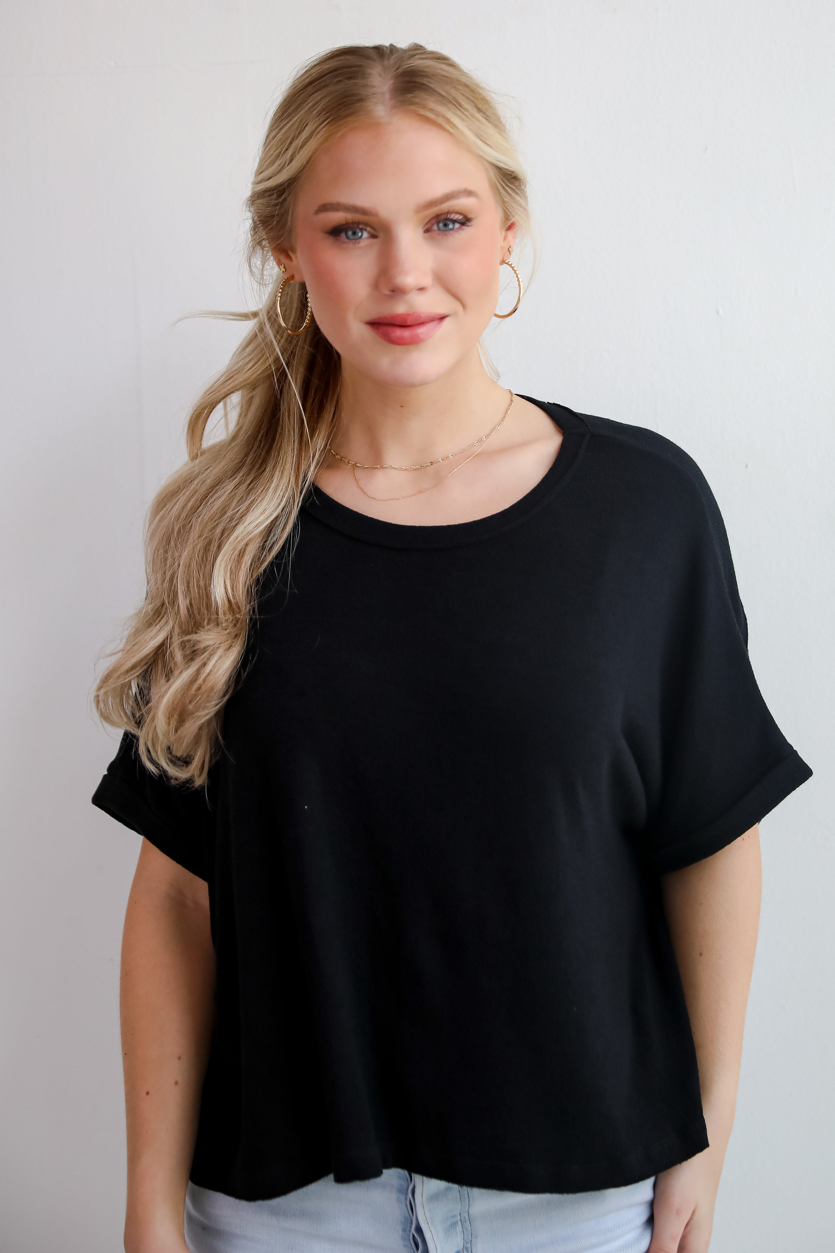 Madison Short Sleeve Knit Top