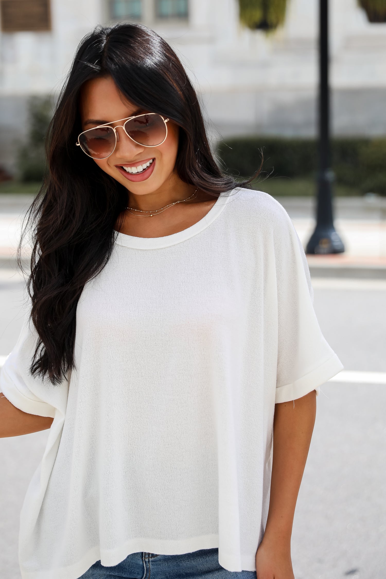 Madison Short Sleeve Knit Top