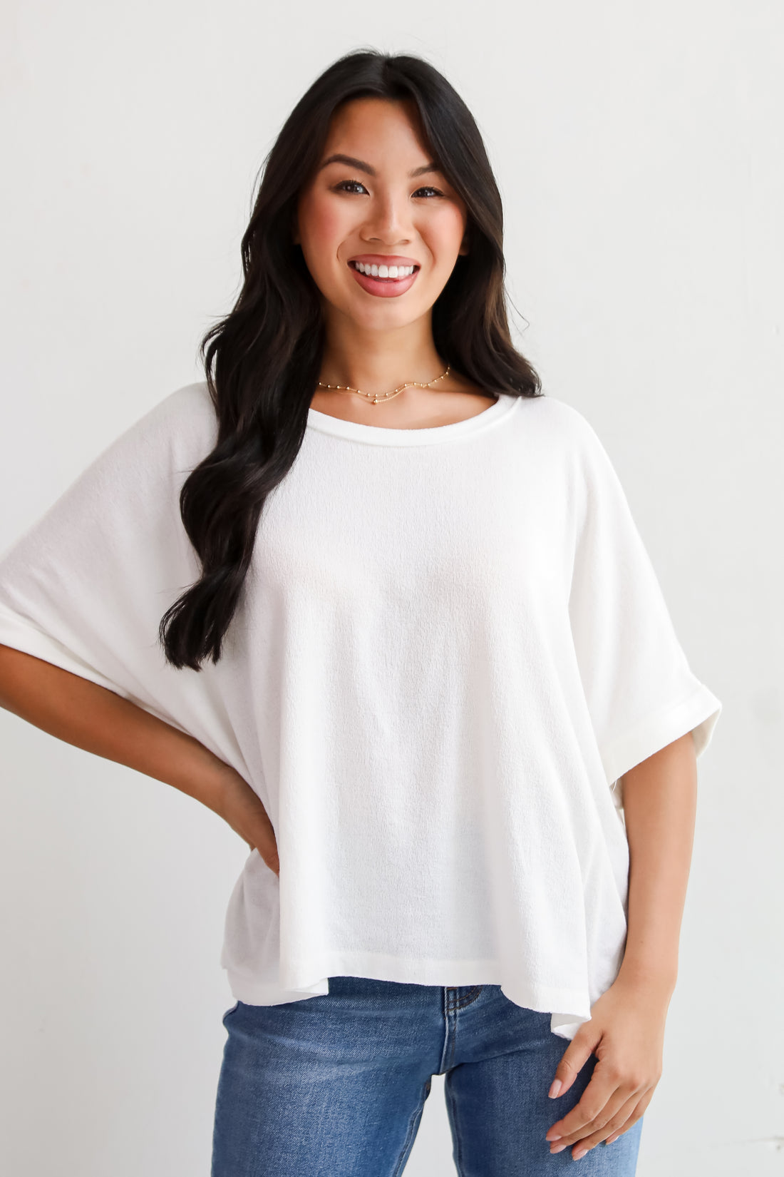 Madison Short Sleeve Knit Top