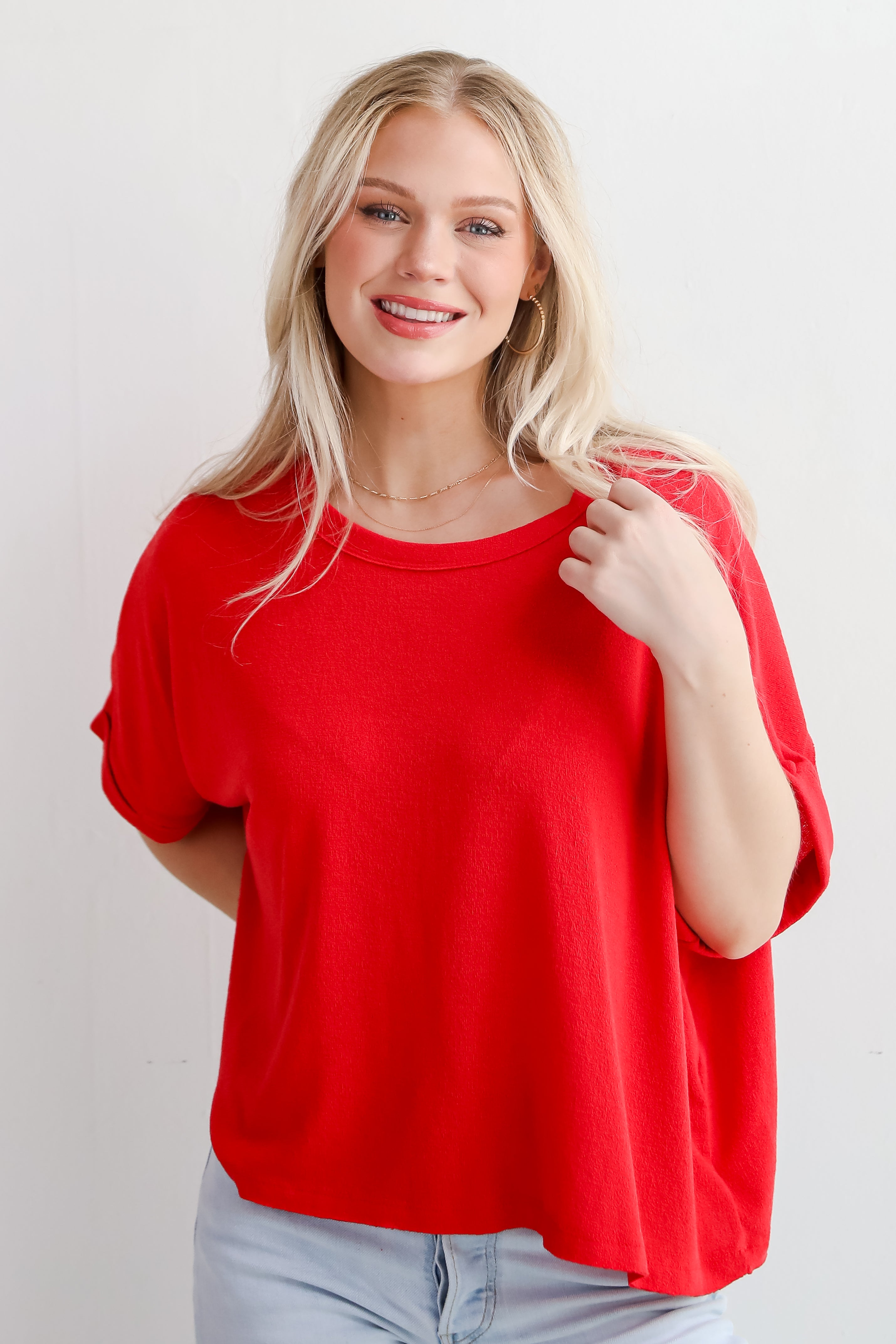 Madison Short Sleeve Knit Top