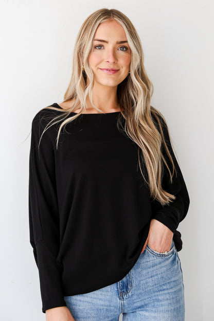 oversized black top