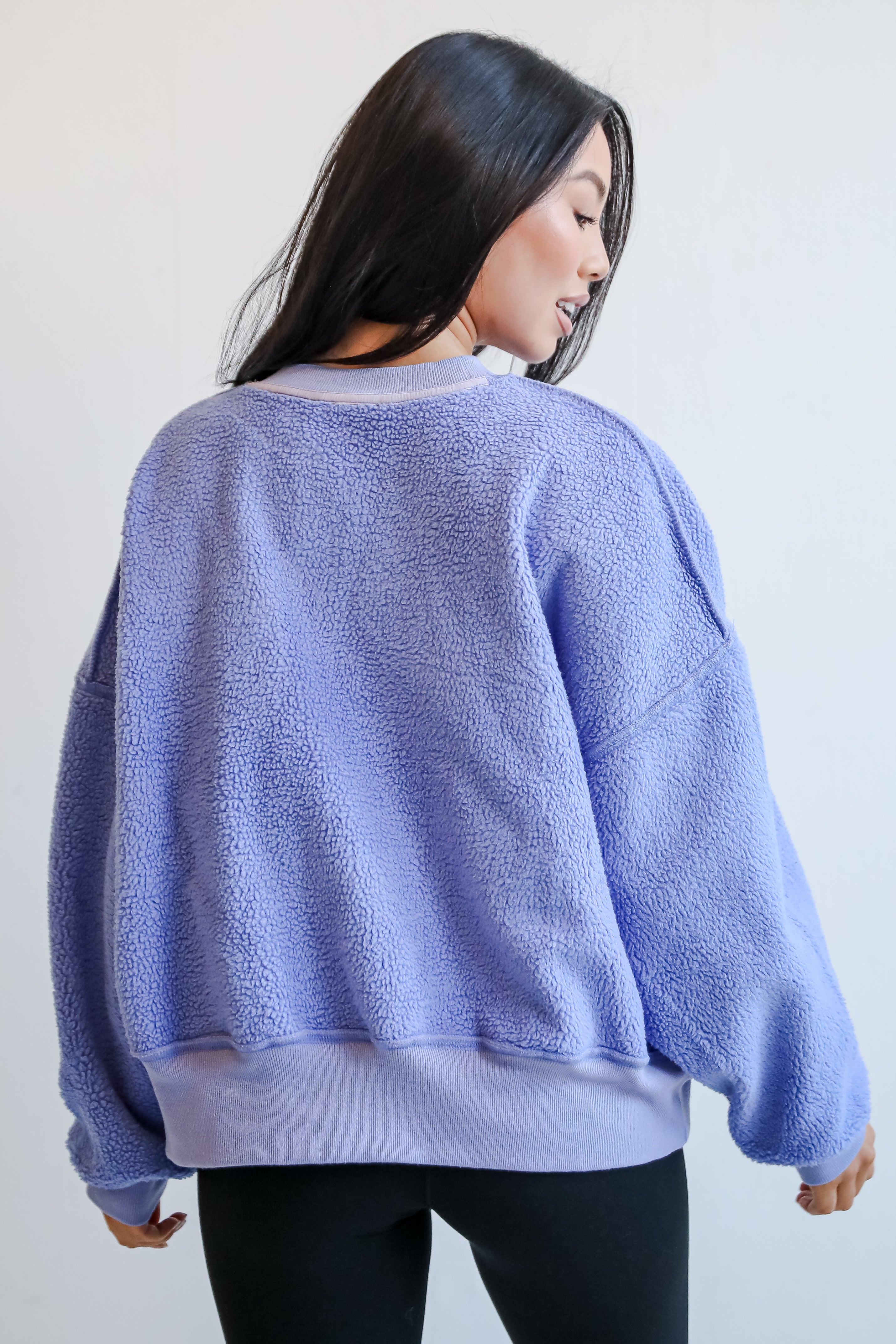 Cutest Consideration Periwinkle Sherpa Pullover