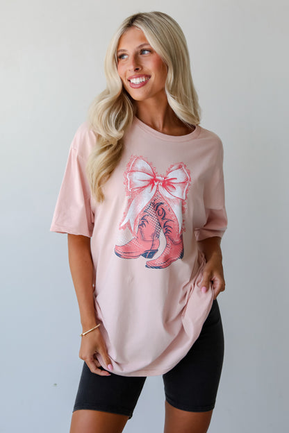 Boots &amp; Bows Blush Graphic Tee