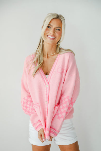 Lovable Favorite Pink Bow Sweater Cardigan