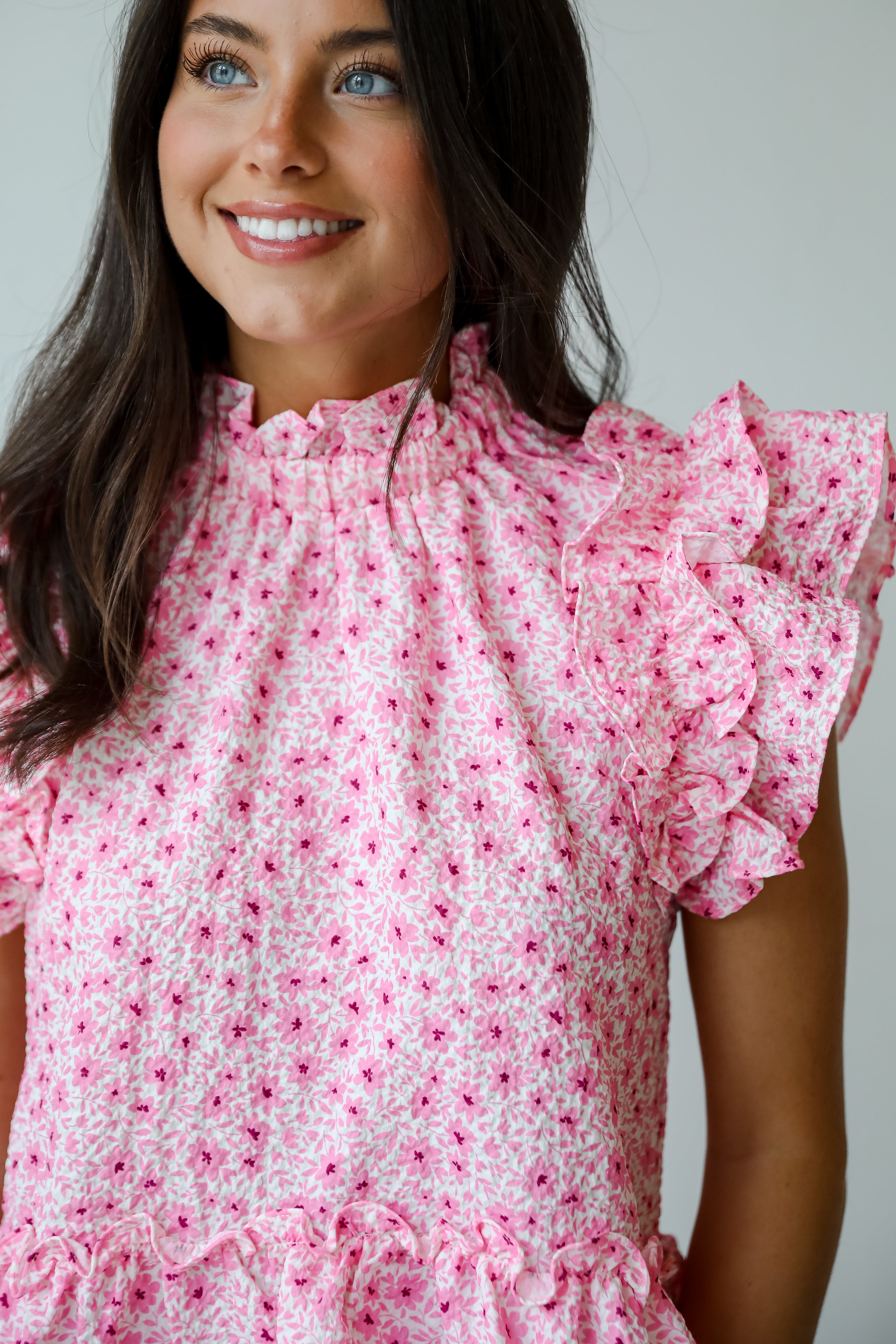 Sweetest Choice Pink Floral Blouse