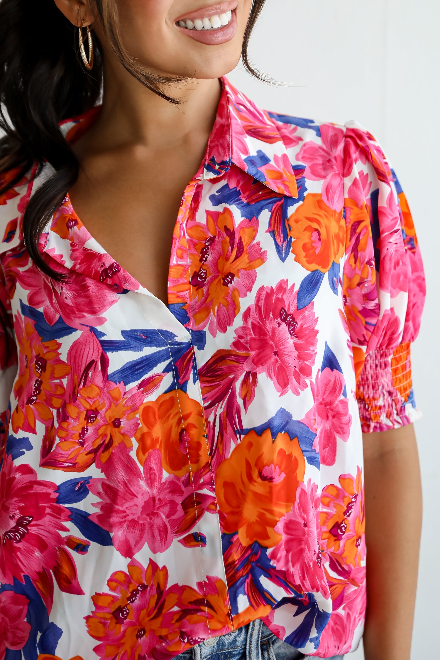 Profound Poise Pink Floral Blouse