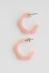 pink Acrylic Wavy Hoop Earrings