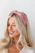 Poised Finish Leather Bow Headband