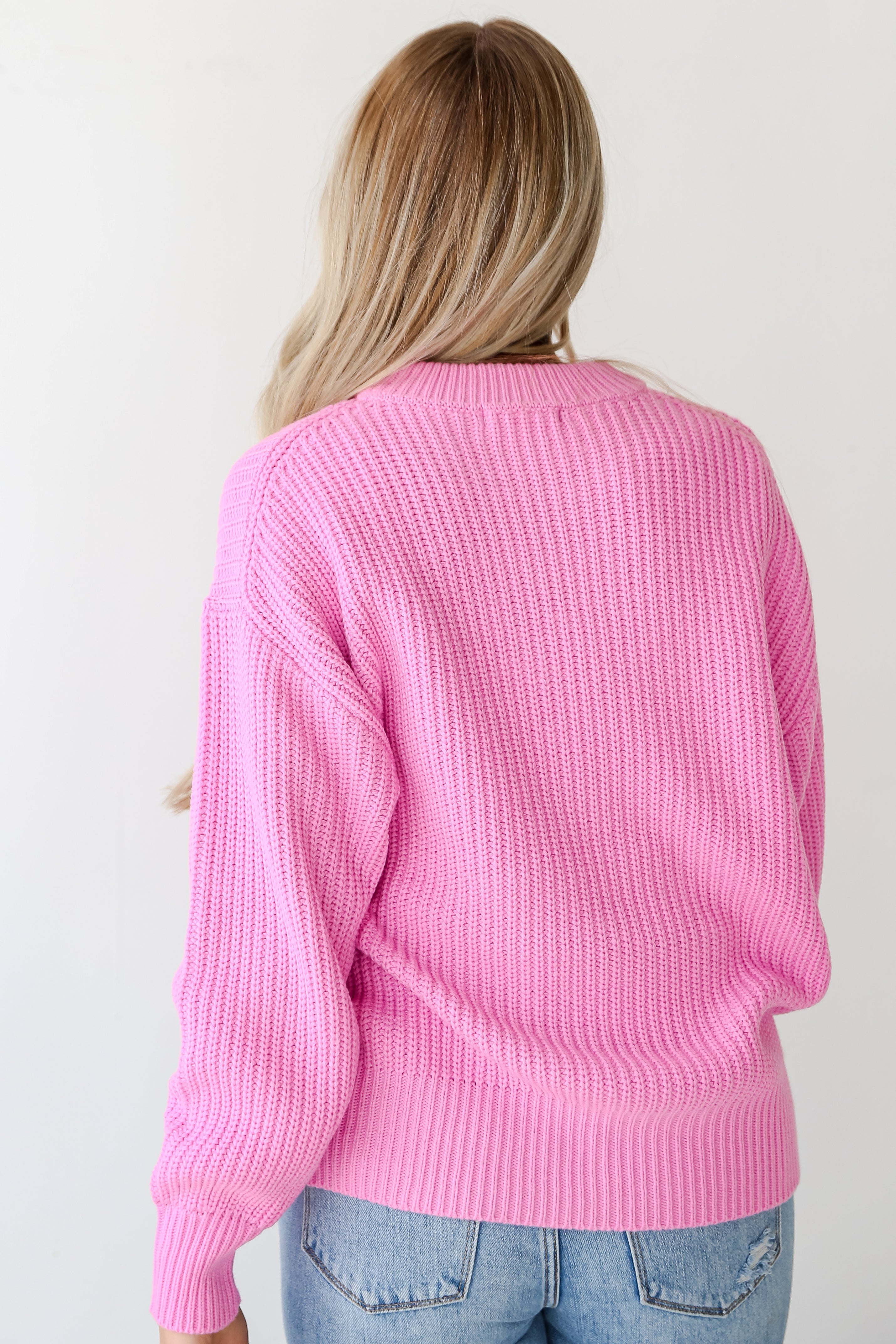 Pink Oversized Sweater for women