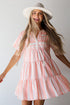 Sweet Tendencies Orange Striped Tiered Mini Dress