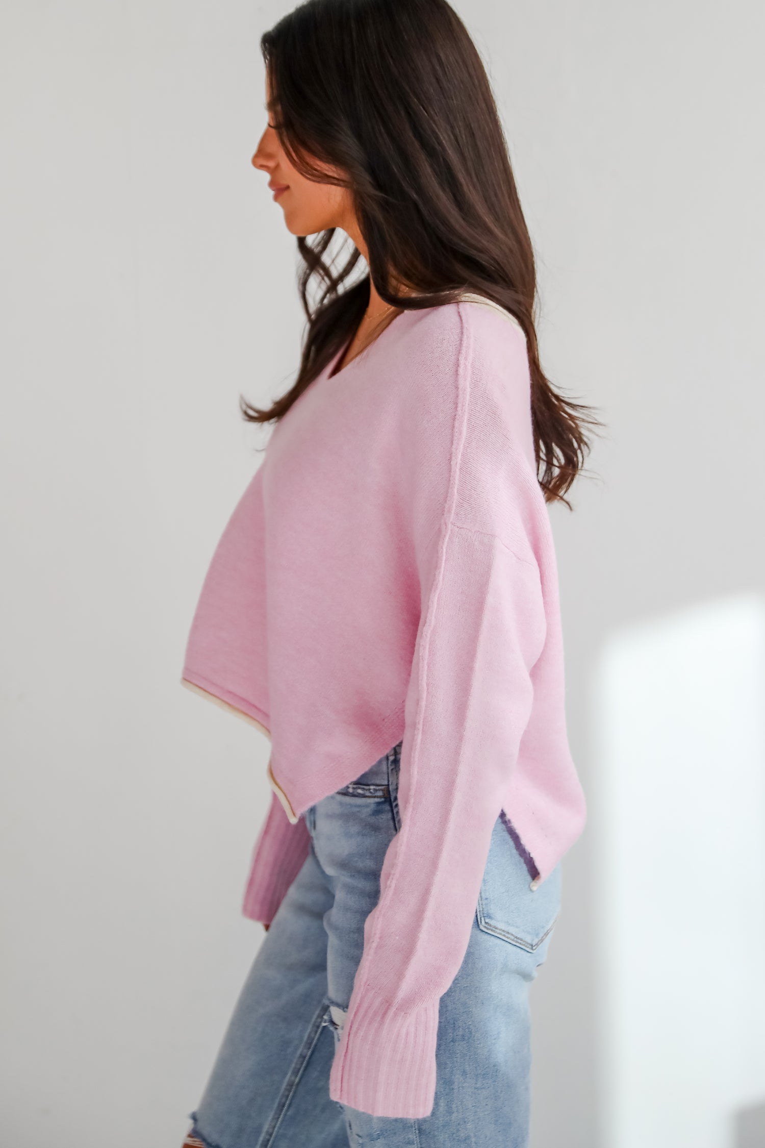 Absolutely Snuggly Light Pink Sweater