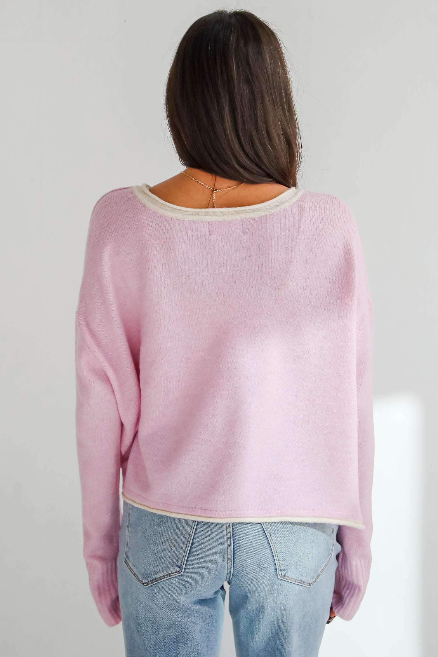 Absolutely Snuggly Light Pink Sweater