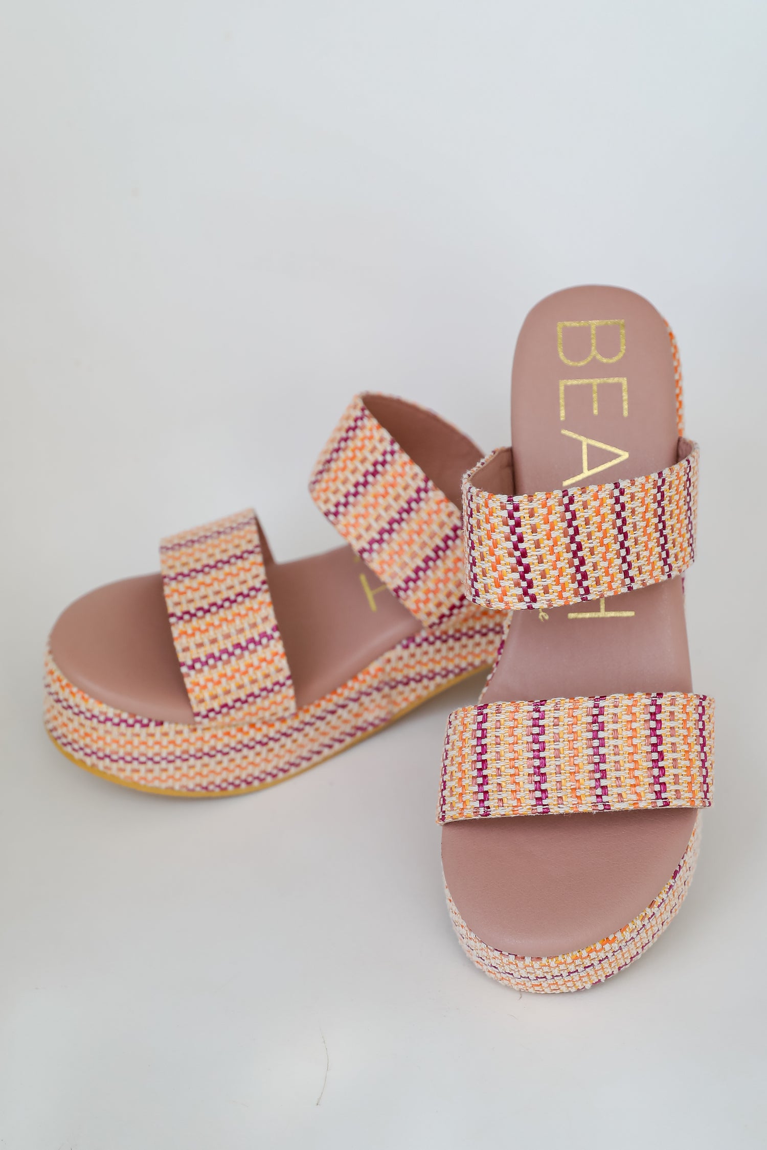 women Pink Platform Espadrilles