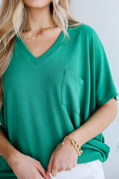 Ellie Lightweight Knit Top in green