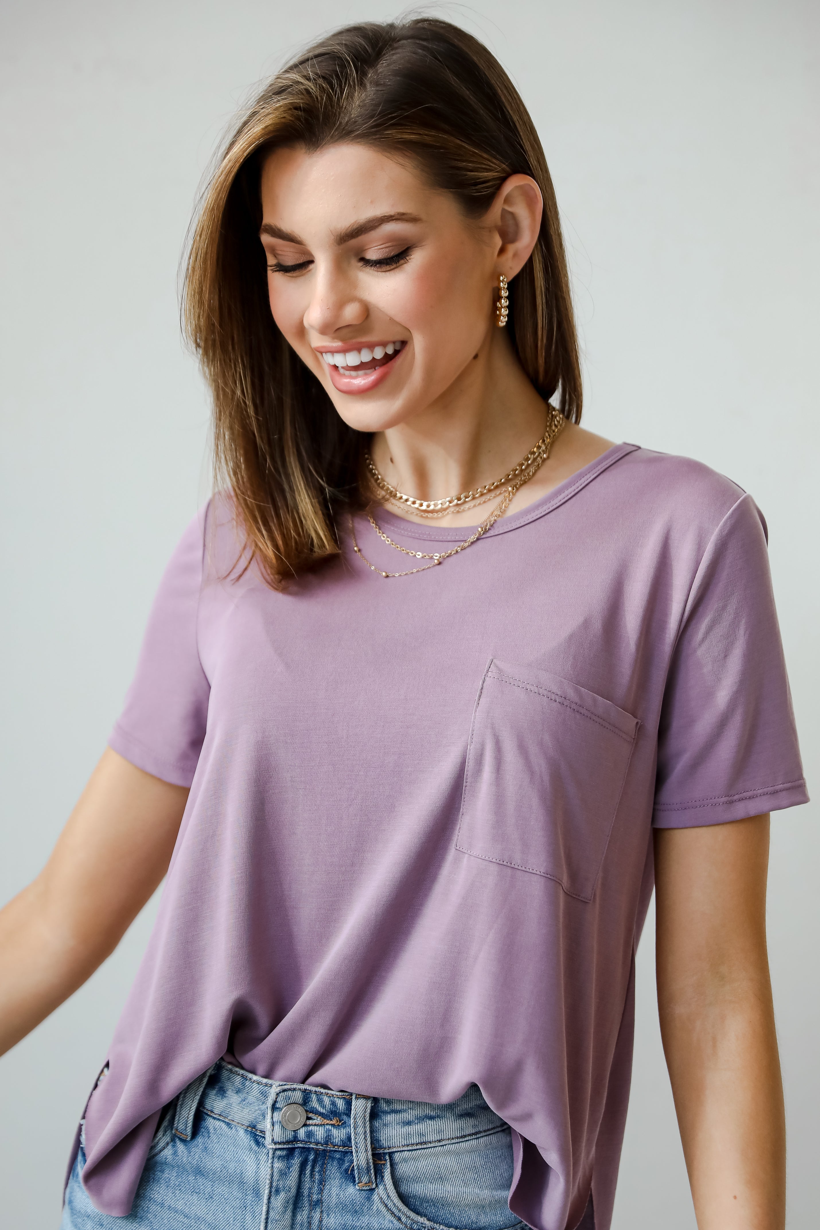 lavender Pocket Tee