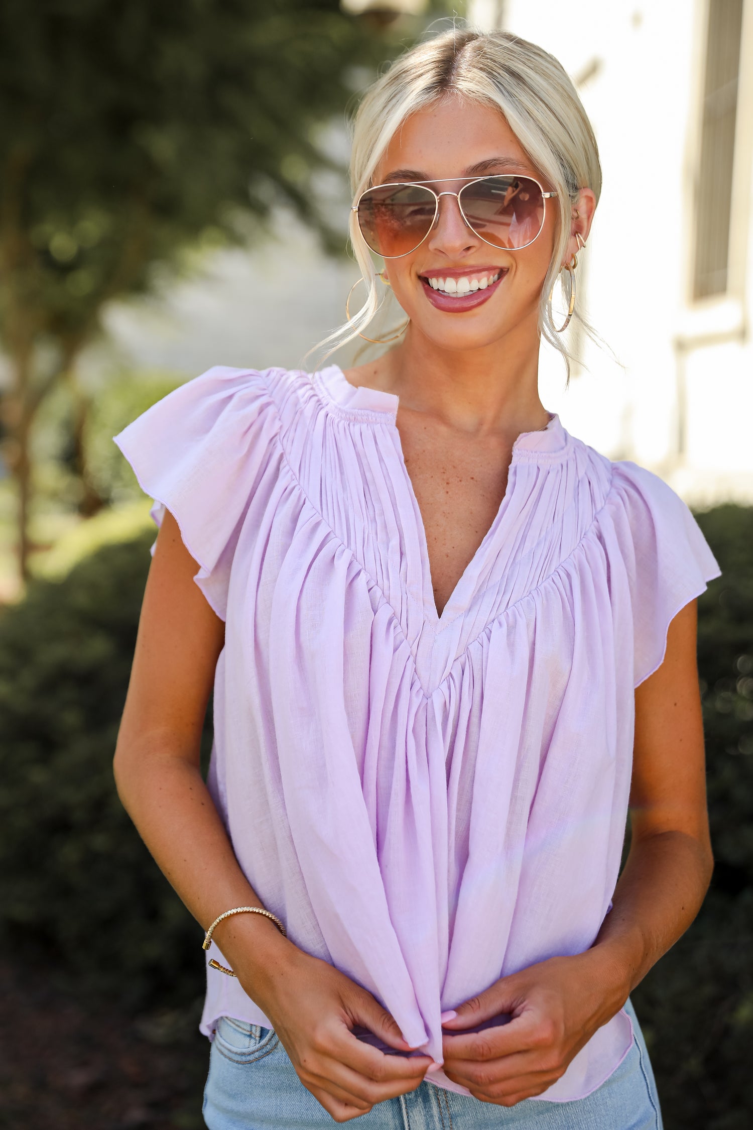 Exquisite Sweetness Lavender Blouse