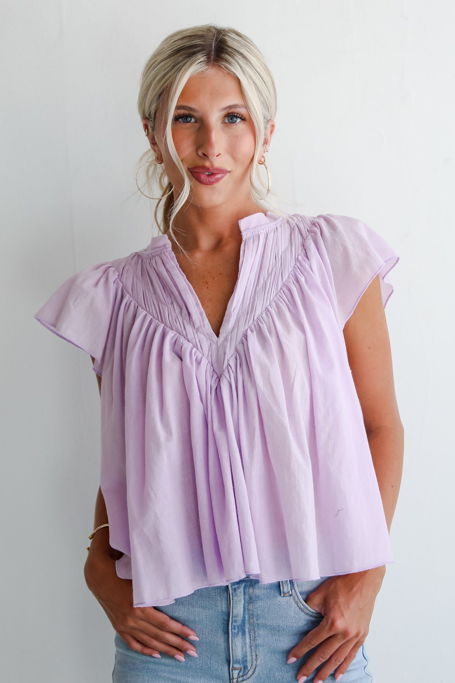 Exquisite Sweetness Lavender Blouse