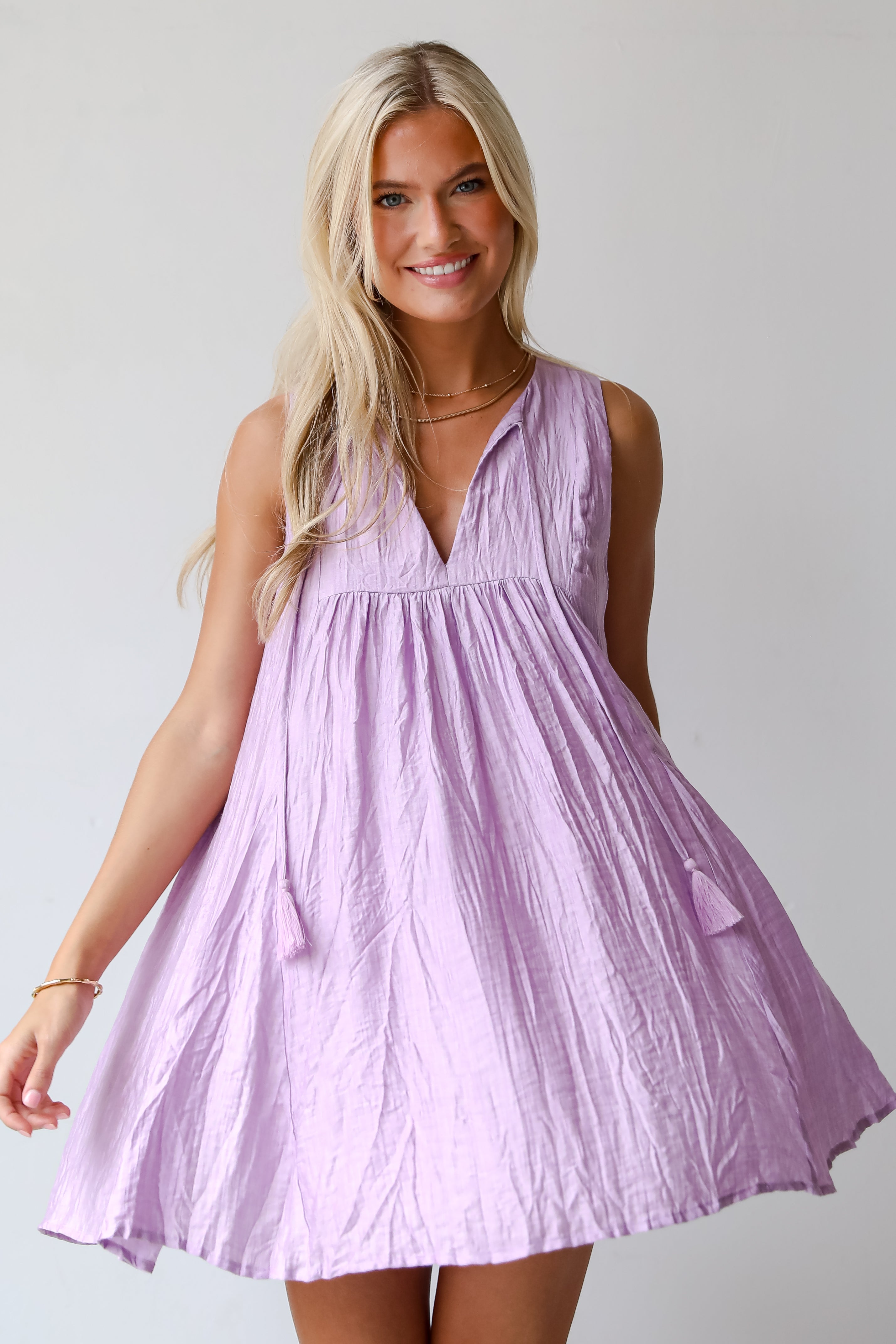 Pretty Sweetheart Lavender Mini Dress