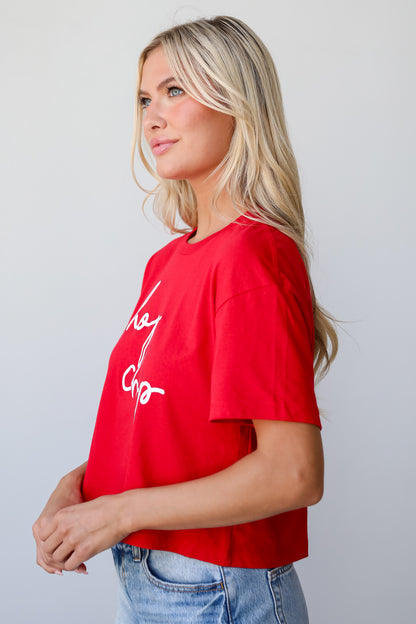 Red Chop Chop Cropped Tee