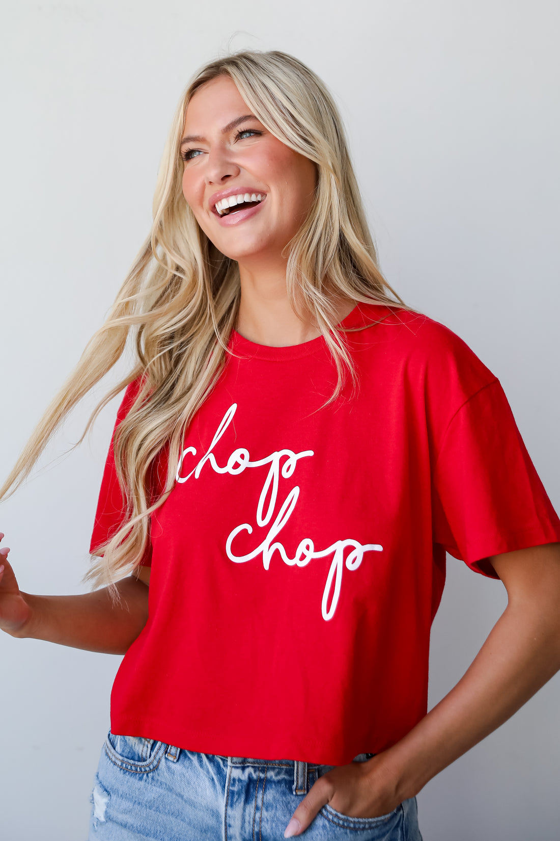 Red Chop Chop Cropped Tee