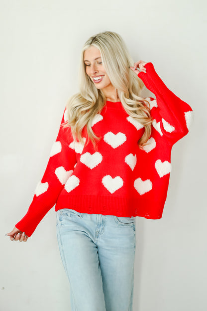 Easily Loved Heart Sweater