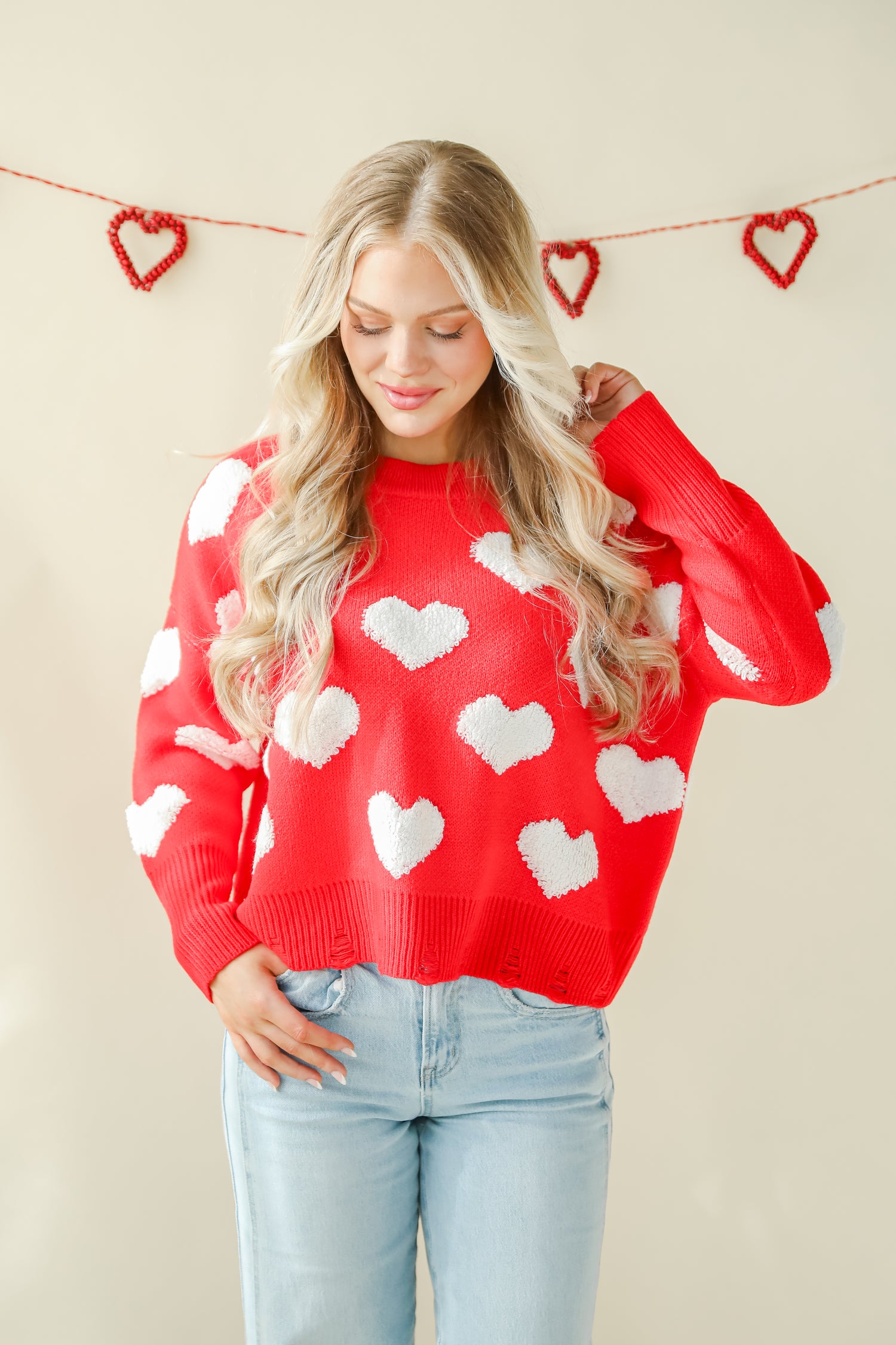 Easily Loved Heart Sweater