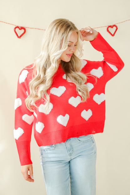 Easily Loved Heart Sweater