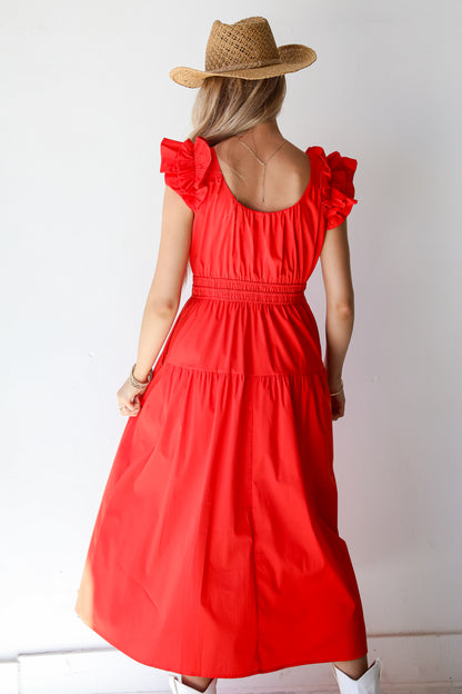 Romantic Babe Red Maxi Dress