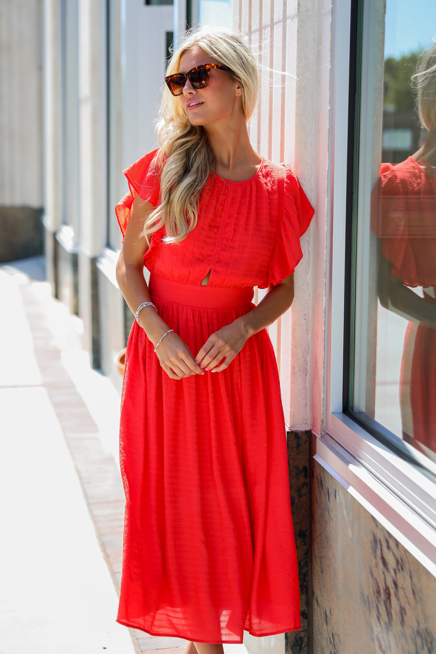 Red Midi Dress