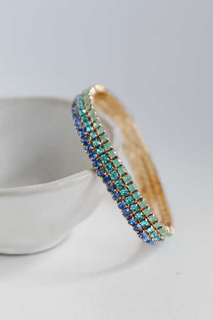 Blue Rhinestone Bracelet