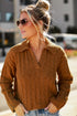 Camel Collared Sweater