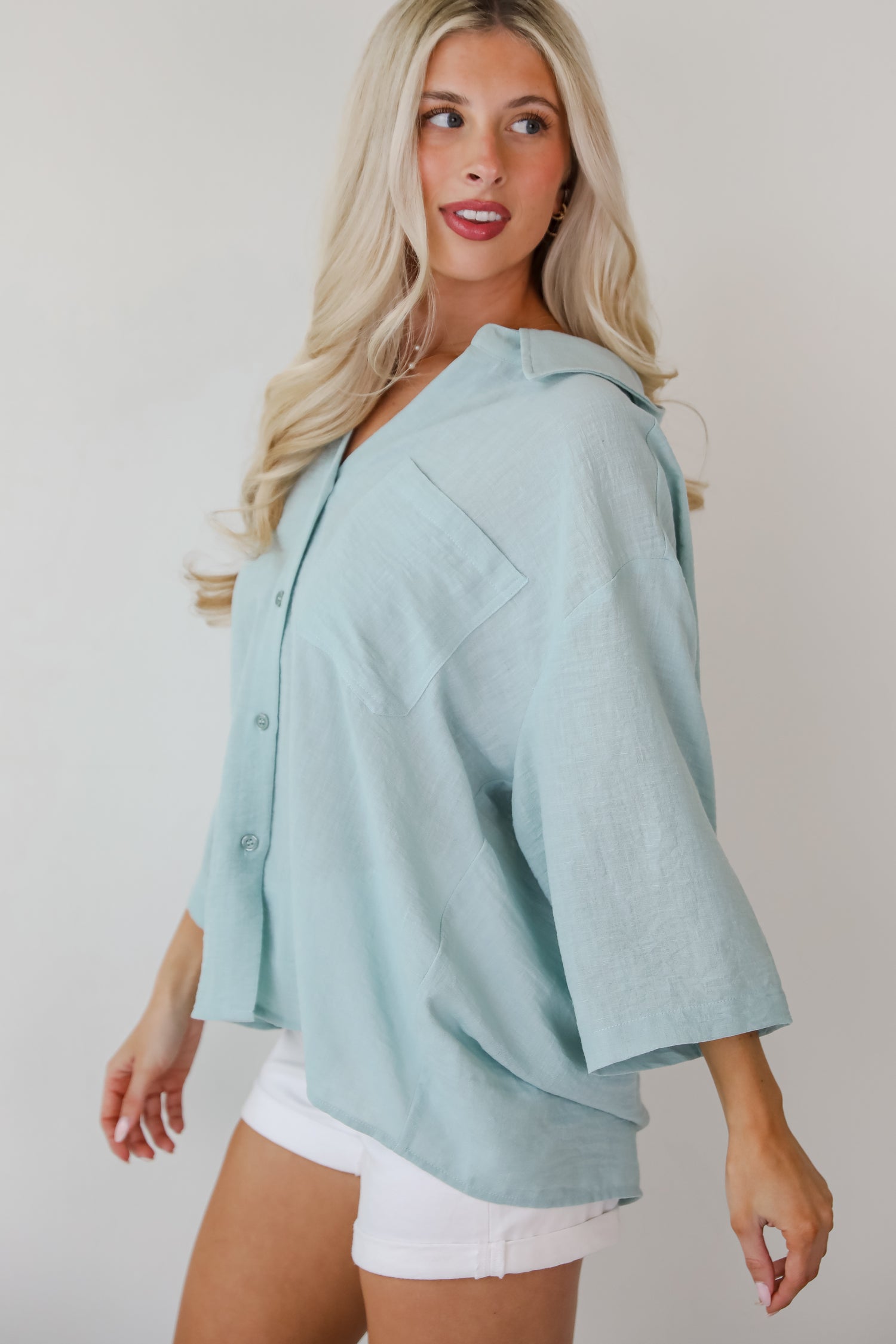 Sunny Mentality Sage Blouse