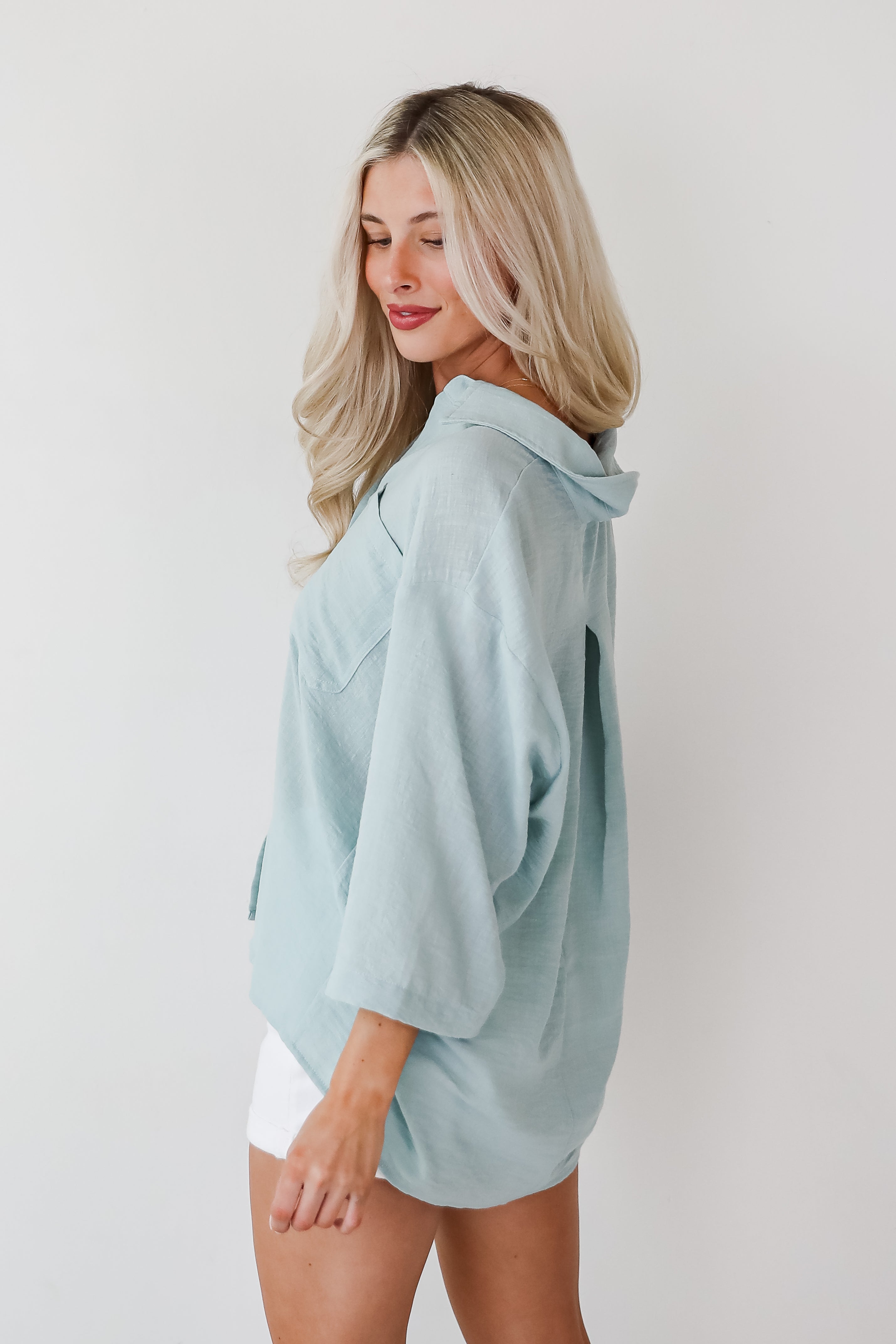 Sunny Mentality Sage Blouse