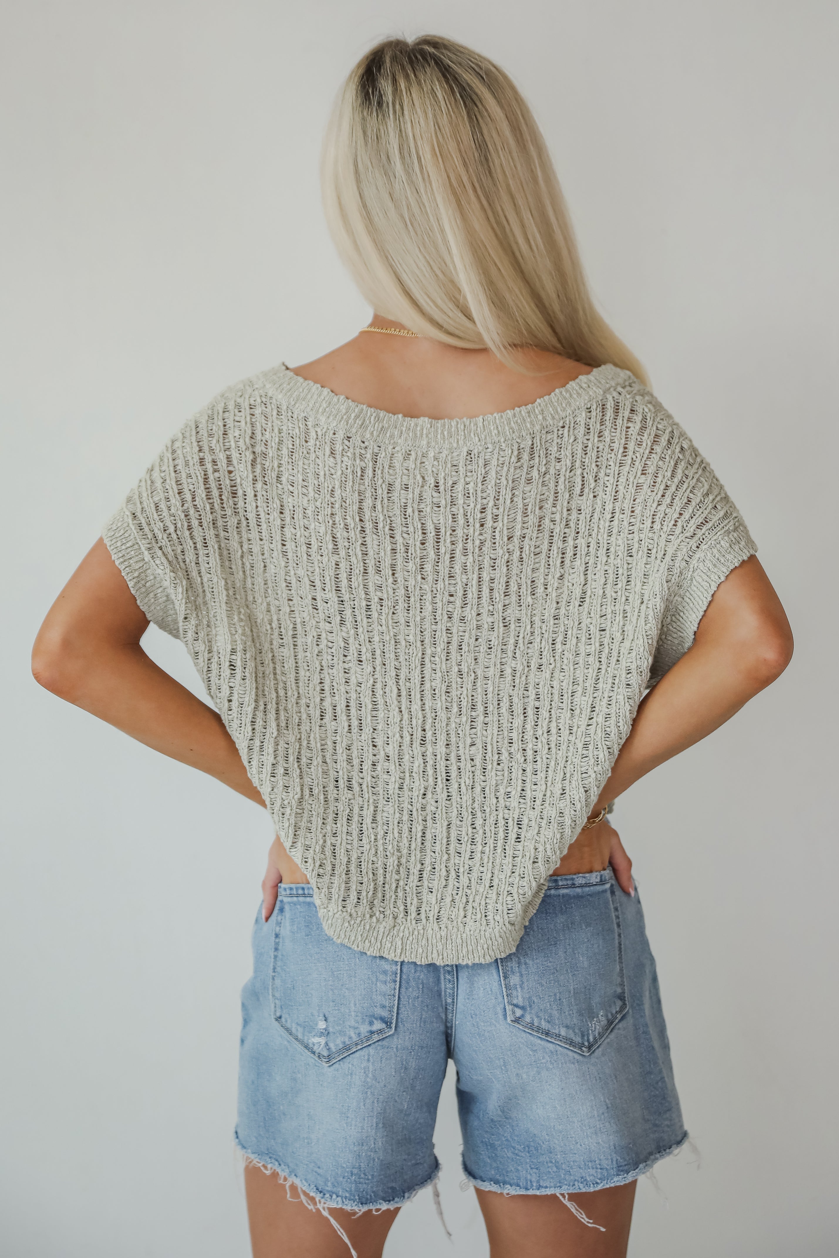 Warm Glow Sage Knit Top