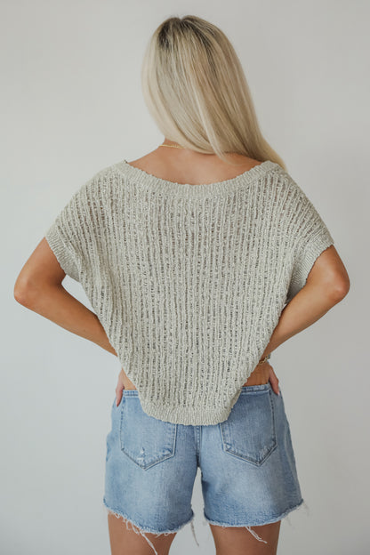 Warm Glow Sage Knit Top