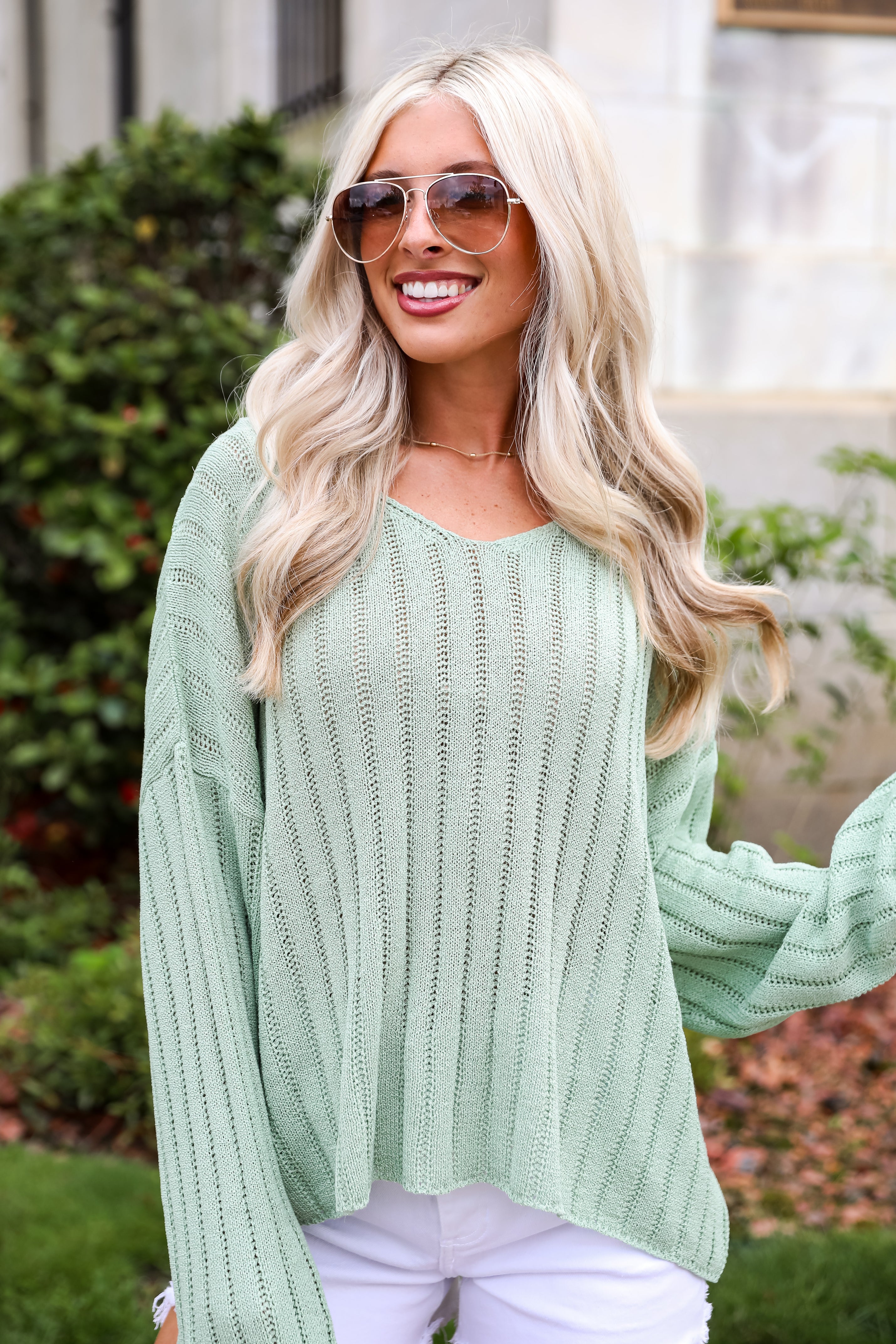 Sage Lightweight Knit Top