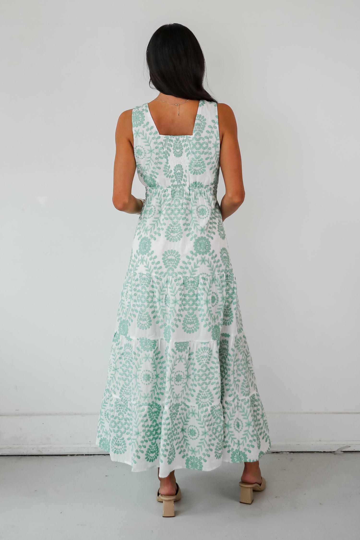 Sensational Spirit Sage Floral Maxi Dress