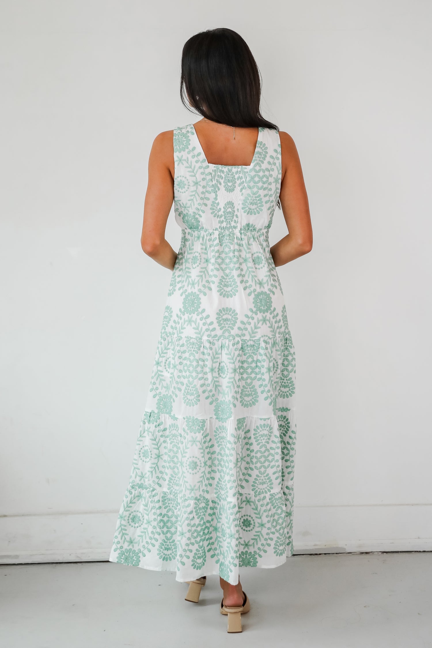 Sensational Spirit Sage Floral Maxi Dress