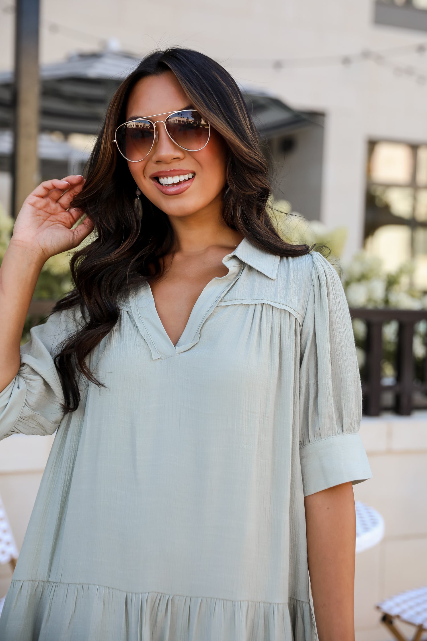 Enviable Sweetness Sage Mini Dress