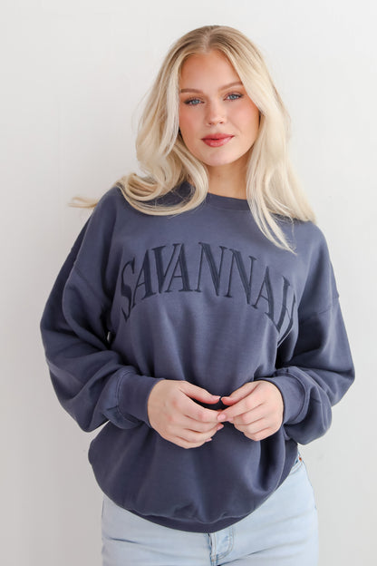 Savannah Embroidered Sweatshirt