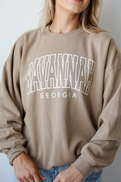 Tan Savannah Georgia Sweatshirt