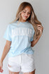 Light Blue Savannah Georgia Block Letter Tee