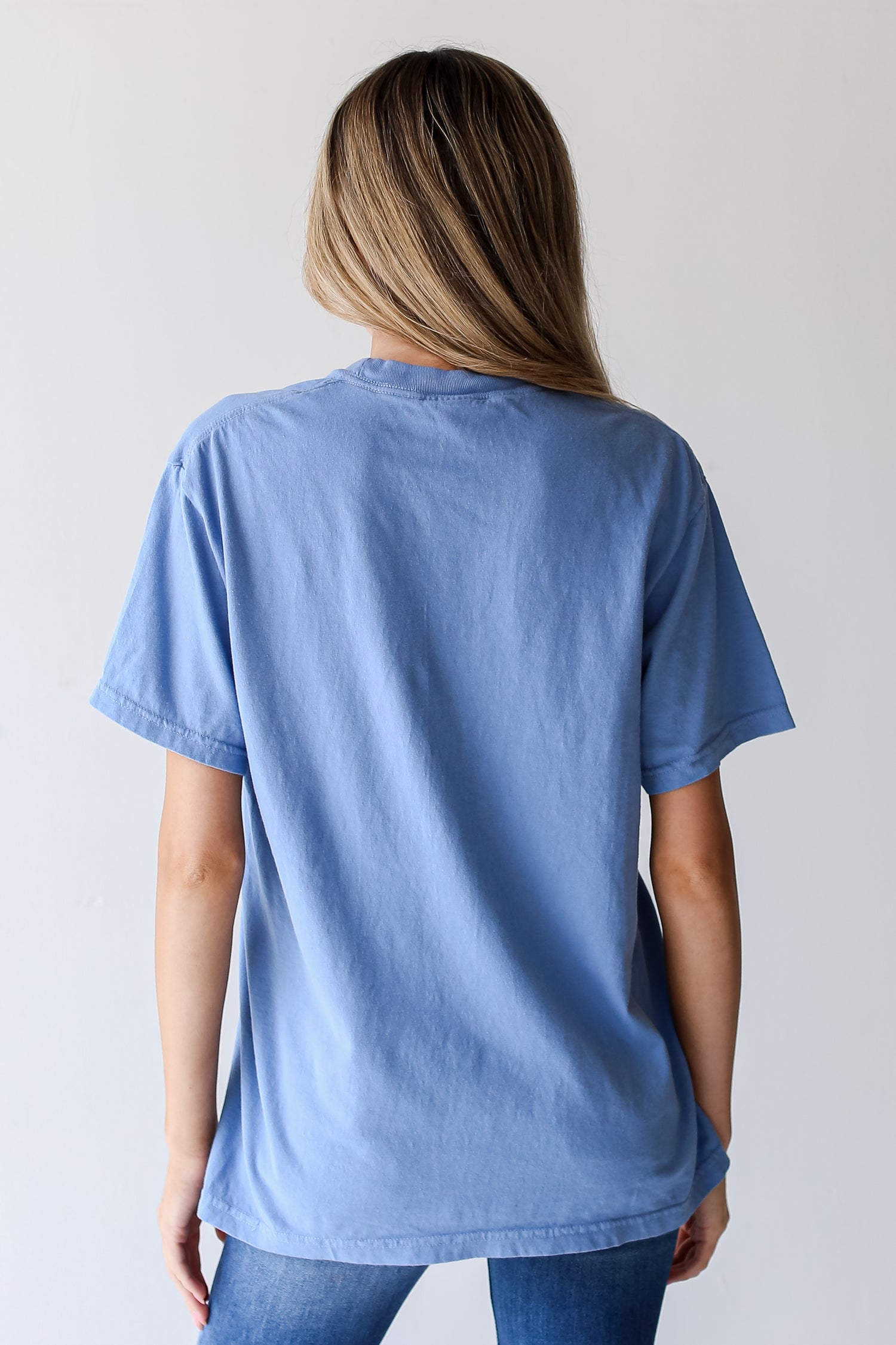 Blue Savannah Georgia Block Letter Tee back view