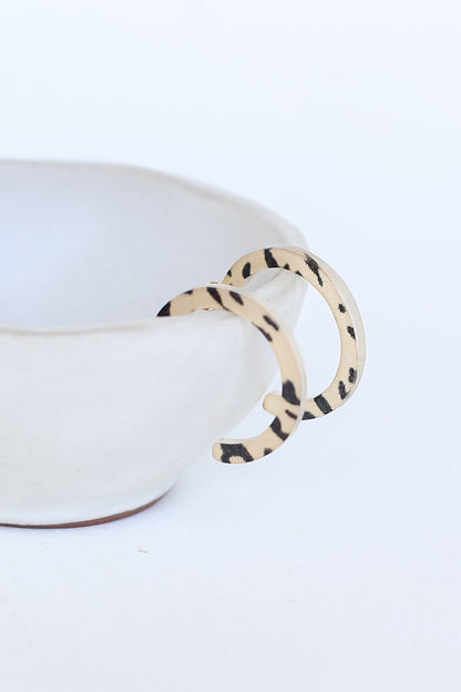 Acrylic Leopard Hoop Earrings flat lay