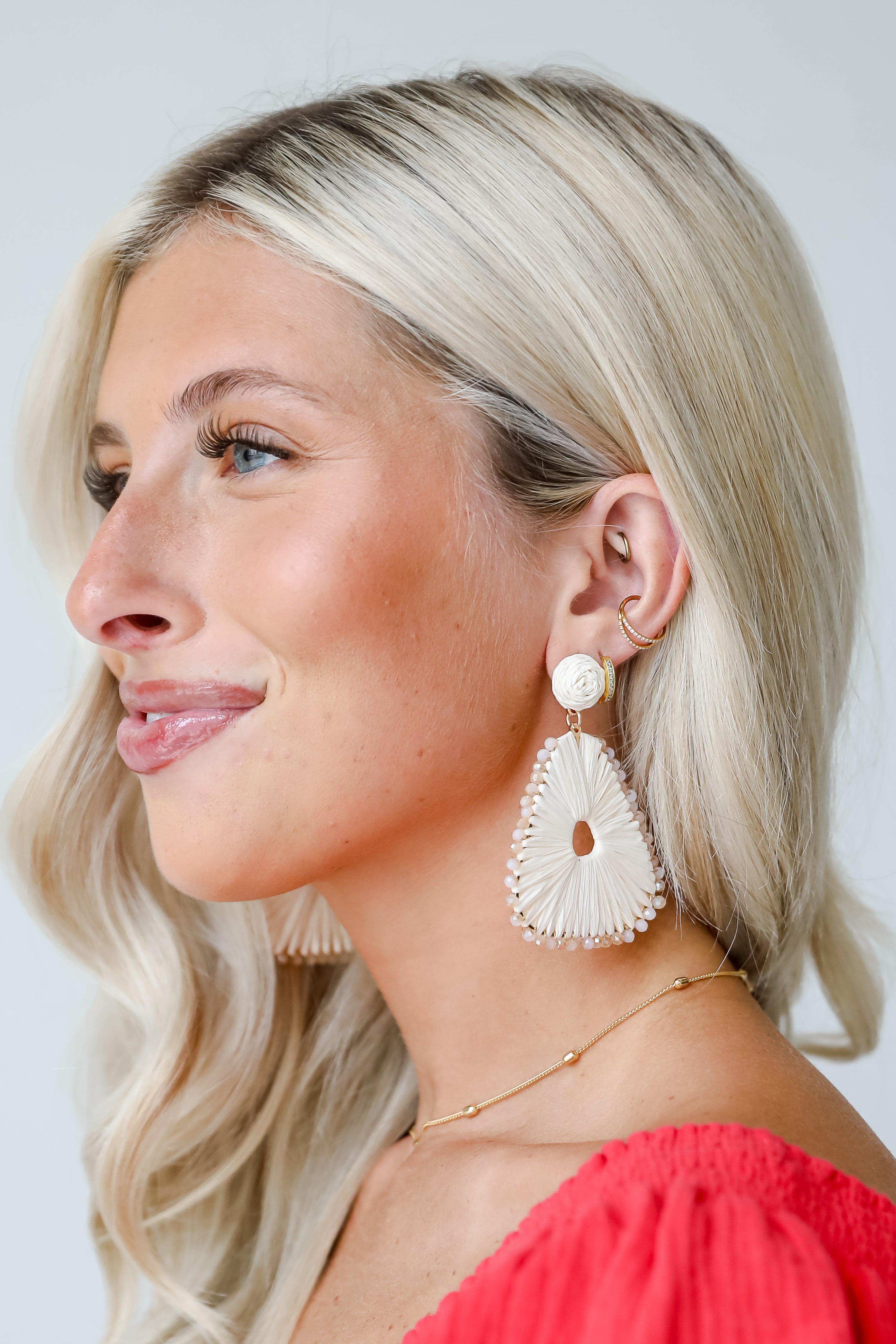 Daphne Straw Statement Earrings