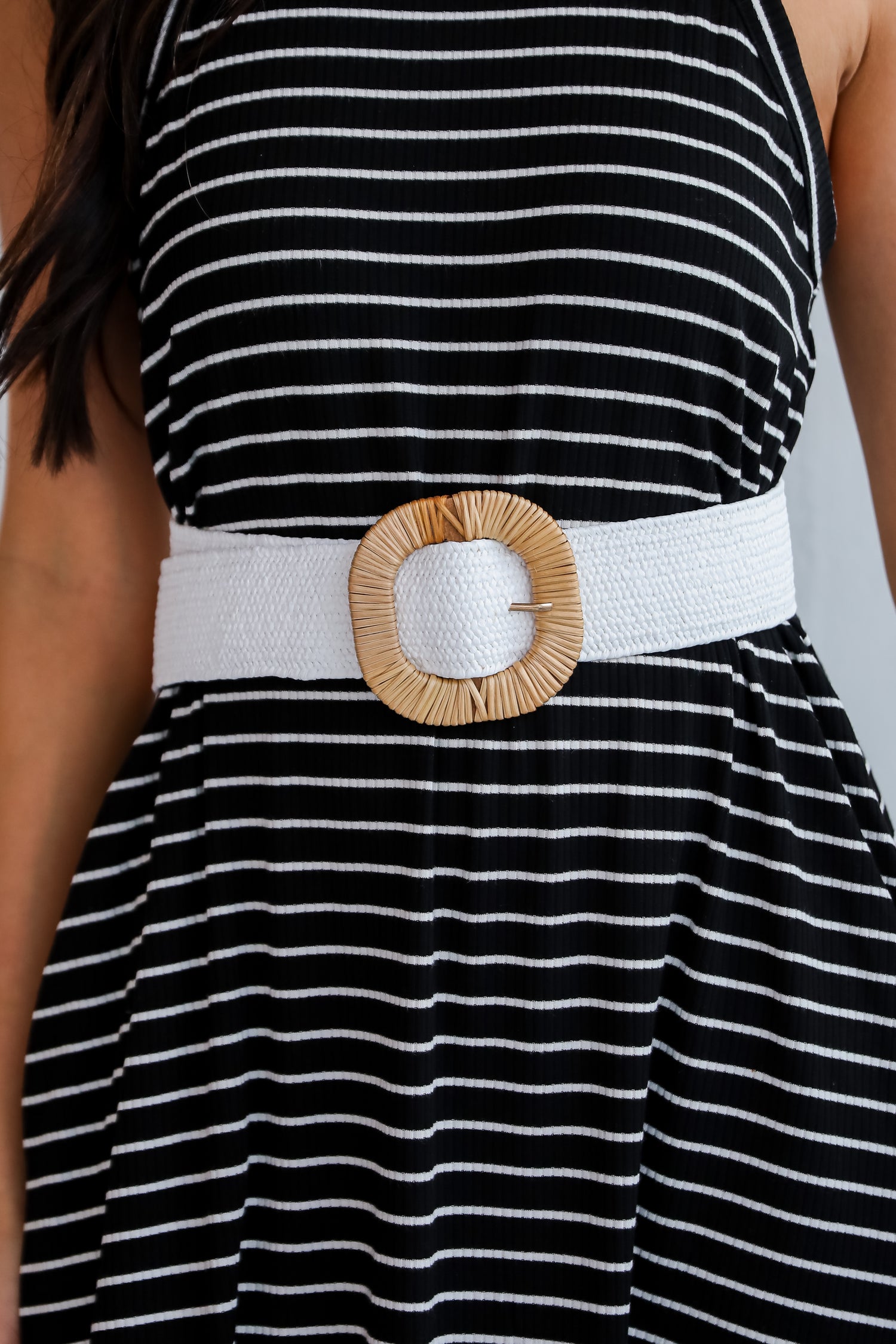 On Island Time White Straw Belt White Straw Belt for women