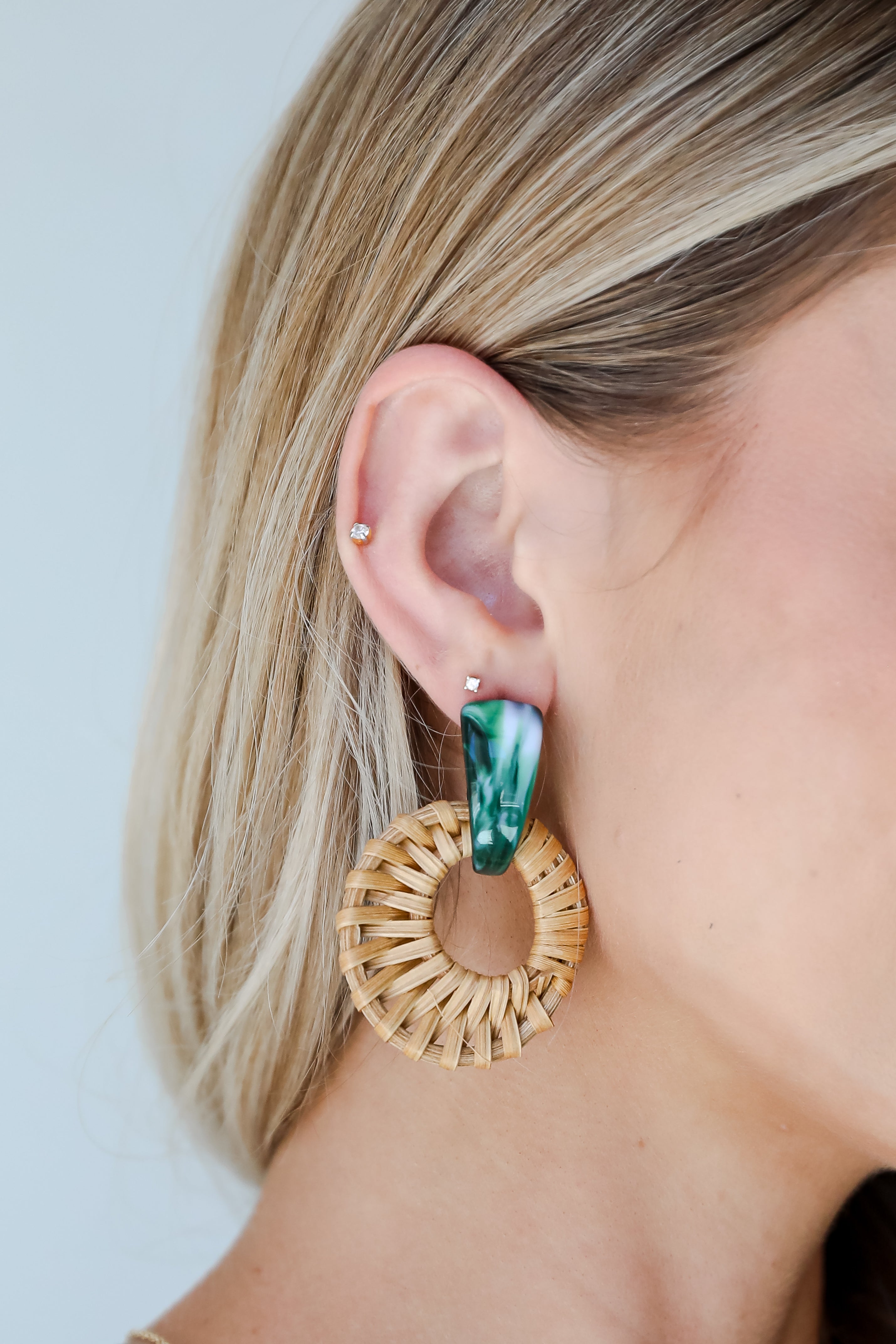 Angela Natural Straw Statement Earrings