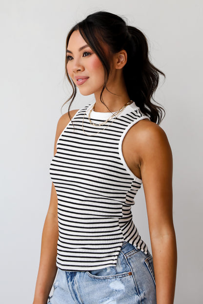 Blake Striped High Neck Tank